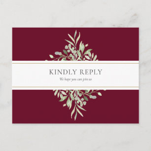 Invitation Carte Postale Demande de chanson de mariage en Bourgogne avec ve
