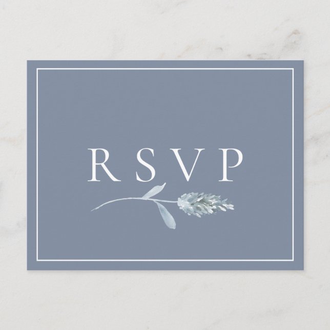 Invitation Carte Postale Demande de chanson RSVP pour mariage botanique ble (Devant)