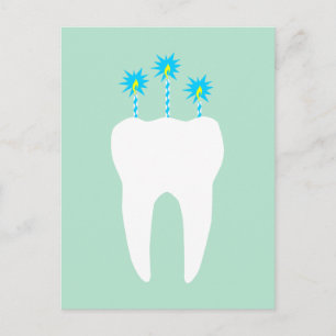 Invitation Carte Postale Dent de célébration avec bougies