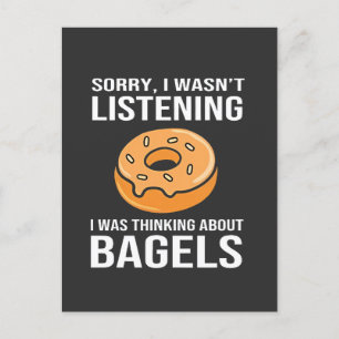 Invitation Carte Postale Désolé, je pensais aux bagels juifs Hanukkah