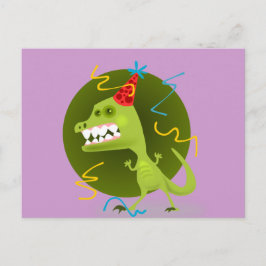 Invitation Carte Postale Dino's Rock - Dinosaur Birthday Party