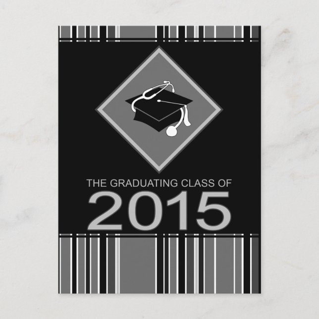 Invitation Carte Postale diplôme de médecine 2015 (Devant)