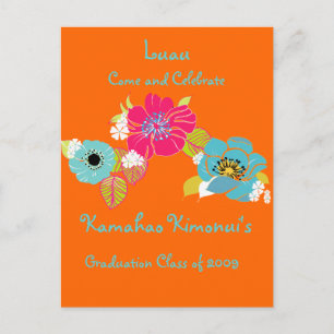 Invitation Carte Postale Diplôme Luau Invitations/arrière - plan DO-IT-YOUR