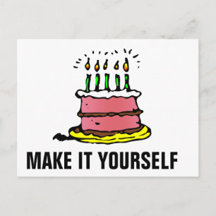 Invitation Carte Postale do-it-yourself Faites-Le Vous-Même Anniversaire Fê
