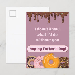 Invitation Carte Postale Donut Limited Fête des pères Edition