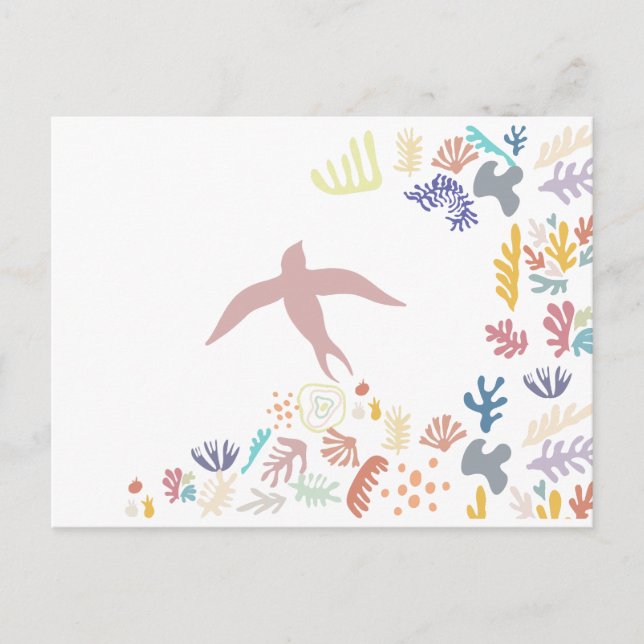 Invitation Carte Postale Dove Matisse (Devant)
