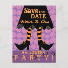 Invitation Carte Postale Drôle Jambes sorcières Halloween Party Enregistrer