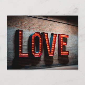 Invitation Carte postale du panneau Neon LOVE