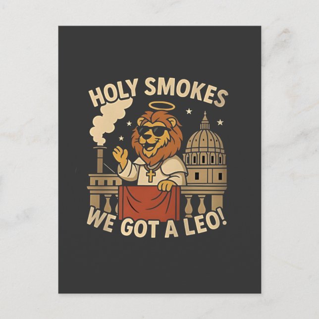 Invitation Carte Postale Église chrétienne Holy Smoke Pope Leo XIV  (Devant)