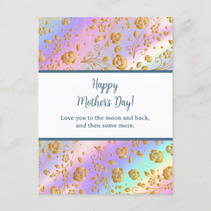 Invitation Carte Postale Élégant floral aquarelle pour une joyeuse fête des