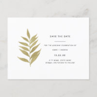 Elegant Gold Leaf Enregistrer la date
