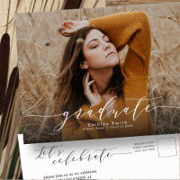 Élégante calligraphie Moderne Chic Photo Graduatio