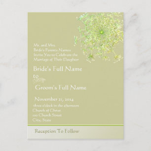 Invitation Carte Postale Élégante dentelle de la reine Anne