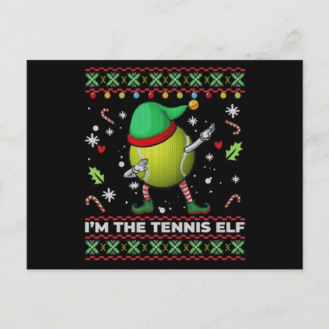 Invitation Carte Postale Élément chapeau de lutin balle de tennis à dabber  (Devant)
