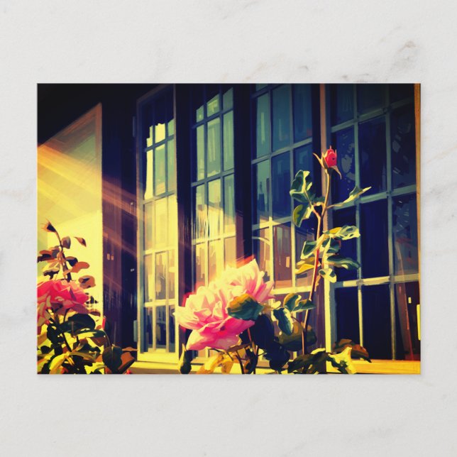 Invitation Carte Postale English Rose (Devant)