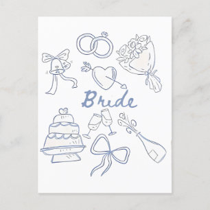 Invitation Carte Postale Épouse Fiançailles Mariage Couples Épouse épouse