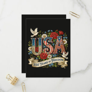 Invitation Carte Postale États-Unis  Amérique 1776-2026 250 Ans de Liberté