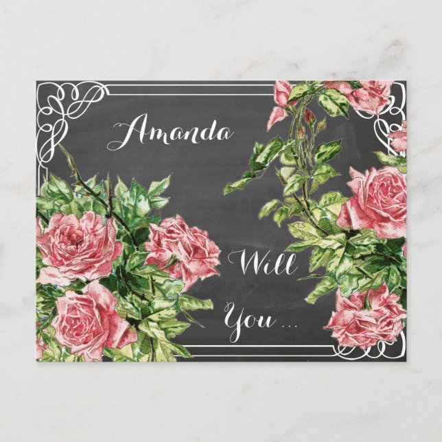 Invitation Carte Postale êtes-vous ma servante d'accueil ? (Devant)