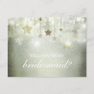 Invitation Carte Postale Étoiles Brillantes Serez-Vous Ma Femme D'Accueil