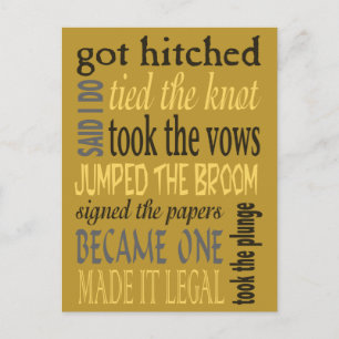 Invitation Carte Postale Euphémismes Post Wedding Party