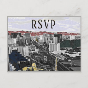 Invitation Carte Postale Événement de RSVP Las Vegas moderne