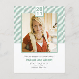 Invitation Carte Postale Faire-part/Invitation Chic Diagonals