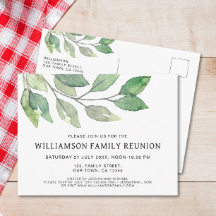 Invitation Carte Postale Famille Reunion Modern