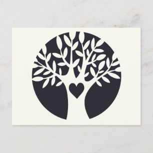 Invitation Carte Postale Family Tree Love Coeur Réunion