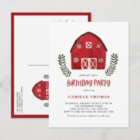 Fête d'anniversaire à la ferme avec aquarelle de g