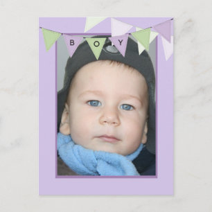 Invitation Carte Postale Fête d'anniversaire abordable pour garçons avec bu