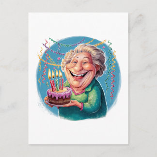 Invitation Carte Postale Fête d'anniversaire humoristique de Nana