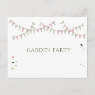 Invitation Carte Postale Fête dans le jardin -