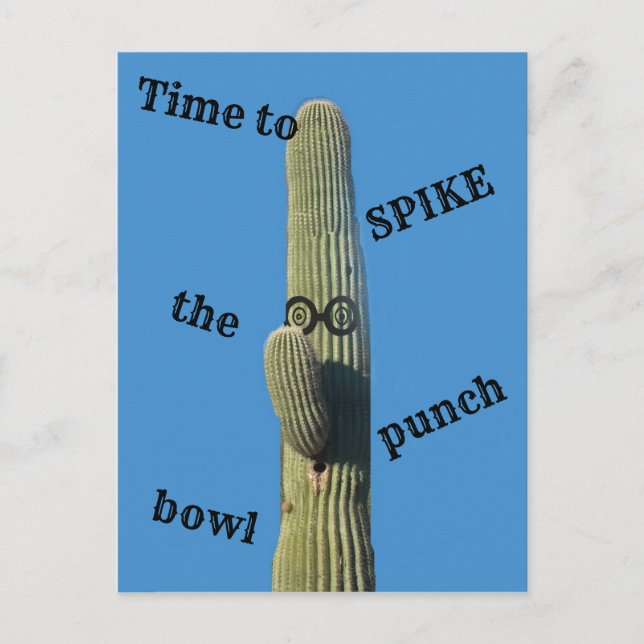 Invitation Carte Postale Fête de Cactus humoristique (Devant)