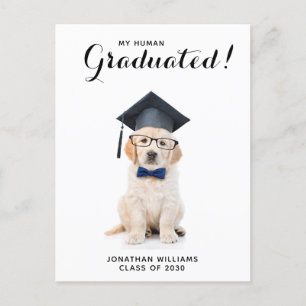 Invitation Carte Postale Fête de graduation de Chien de Chien de Chien De C