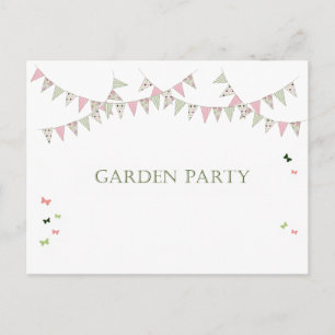Invitation Carte Postale Fête de jardin -