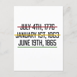 Invitation Carte Postale Fête de l'indépendance du Juneteenth Histoire des 