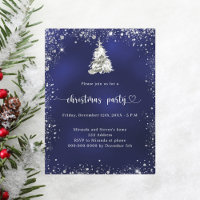 Fête de Noël bleu argent parties scintillant scint