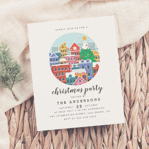 Invitation Carte Postale Fête de Noël moderne