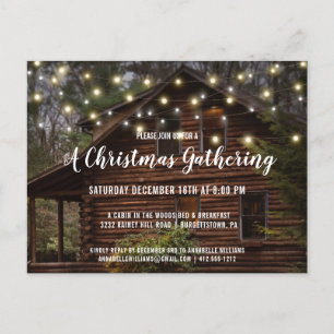 Invitation Carte Postale Fête de Noël Russe de Cabine de log