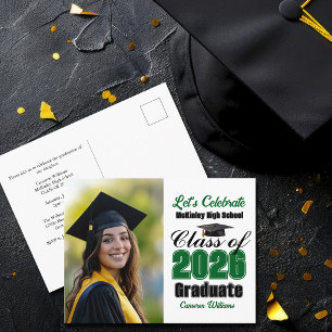 Invitation Carte Postale Fête de remise des diplômes de la promotion verte 