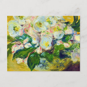 Invitation Carte Postale Fête des mariées d'impressionnisme Rose de Noël