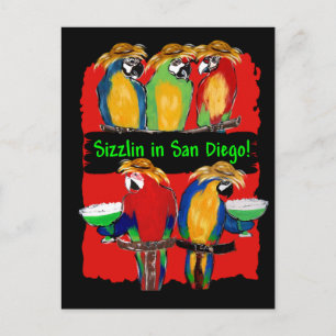 INVITATION CARTE POSTALE FÊTE DES PARROTS