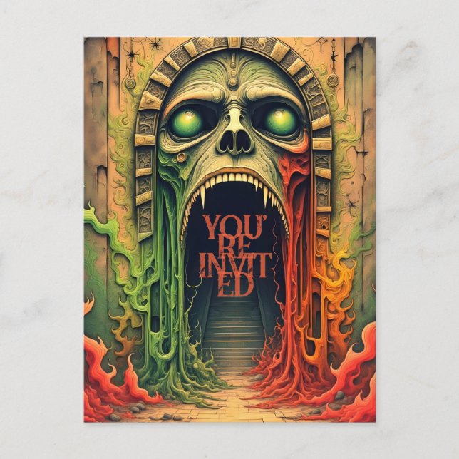 Invitation Carte Postale Fête d'Halloween (Devant)