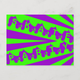 Invitation Carte Postale fête du skate : 80s retro