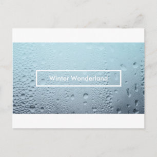 Invitation Carte Postale fête hivernale fenêtre merveilleuse