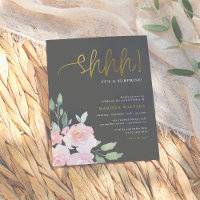 Fête Or Shhh C'est Une Surprise Rose Pâle & Gris