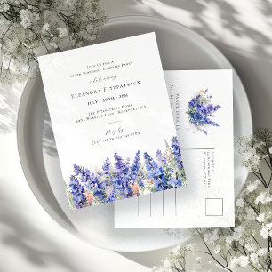 Invitation Carte Postale FÊTE SURPRISE 100e anniversaire Juillet Fleur de n