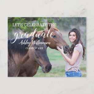 Invitation Carte Postale Fêter la fête de la graduation photo