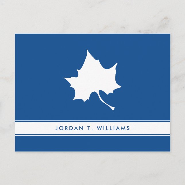 Invitation Carte Postale Feuille d'état Indiana (Devant)