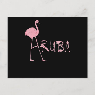 Invitation Carte Postale Flamant rose   Amateurs d'Aruba flamboyants